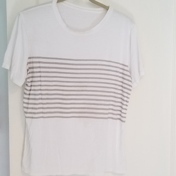 Women's White Summer Striped Shirt - Picture 1 of 3
